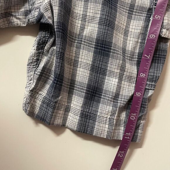 INC International Concepts Men’s Cream & Blue Plaid Button Down Shirt Sz L EUC - Picture 7 of 12